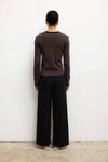 Pointelle Classic Crew Cardigan