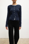 Pointelle Classic Crew Cardigan