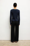 Pointelle Classic Crew Cardigan