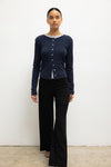 Pointelle Classic Crew Cardigan