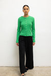 Pointelle Classic Crew Cardigan