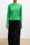 Pointelle Classic Crew Cardigan