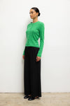 Pointelle Classic Crew Cardigan