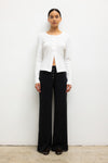 Pointelle Classic Crew Cardigan