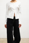 Pointelle Classic Crew Cardigan