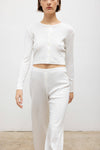Pointelle Crop Cardigan