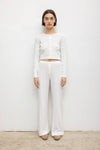 Pointelle Crop Cardigan