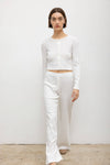 Pointelle Crop Cardigan