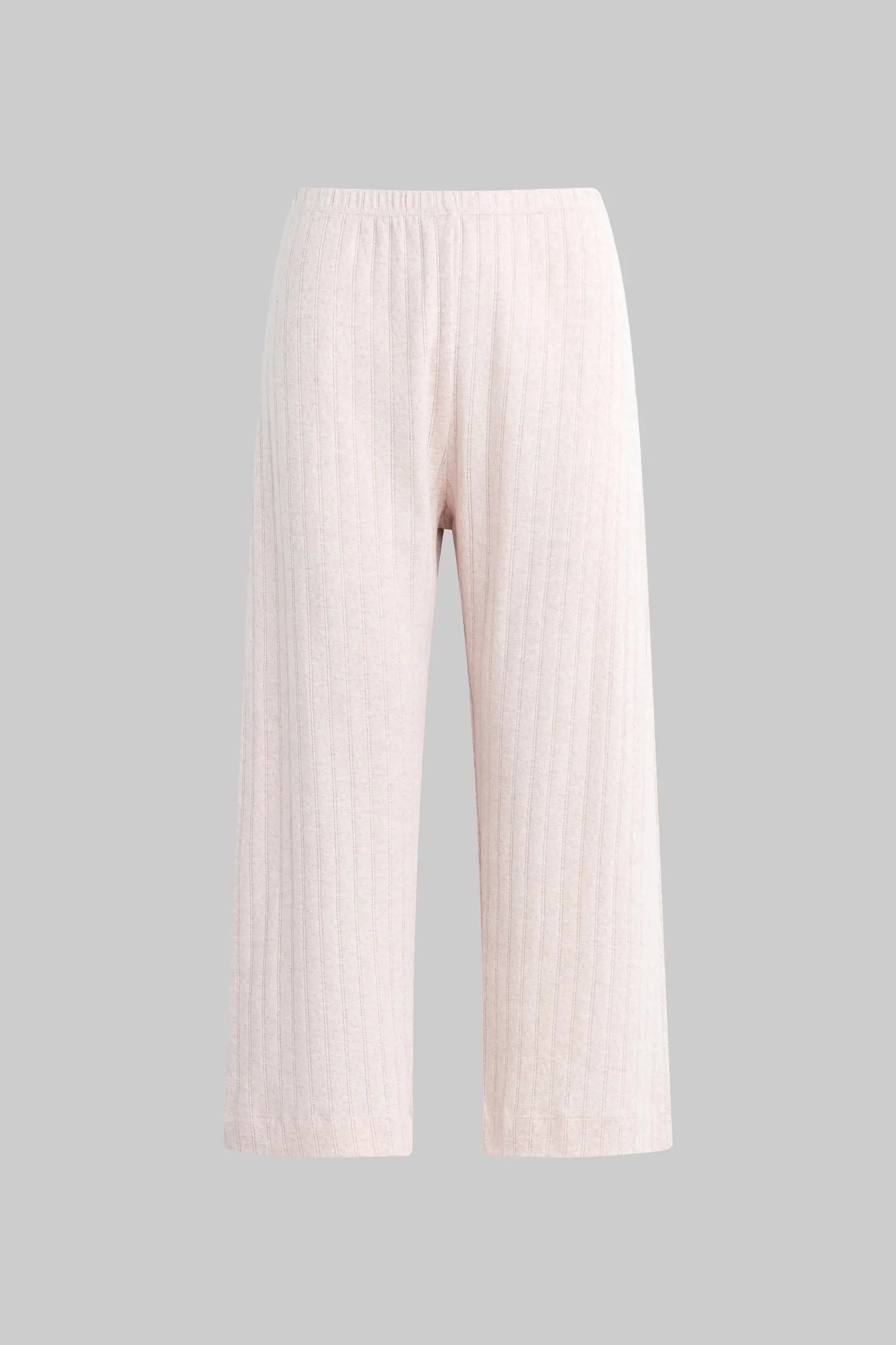 Pointelle Crop Wide Leg Pant-2