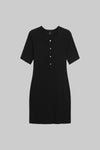 Pointelle Henley Mini Dress
