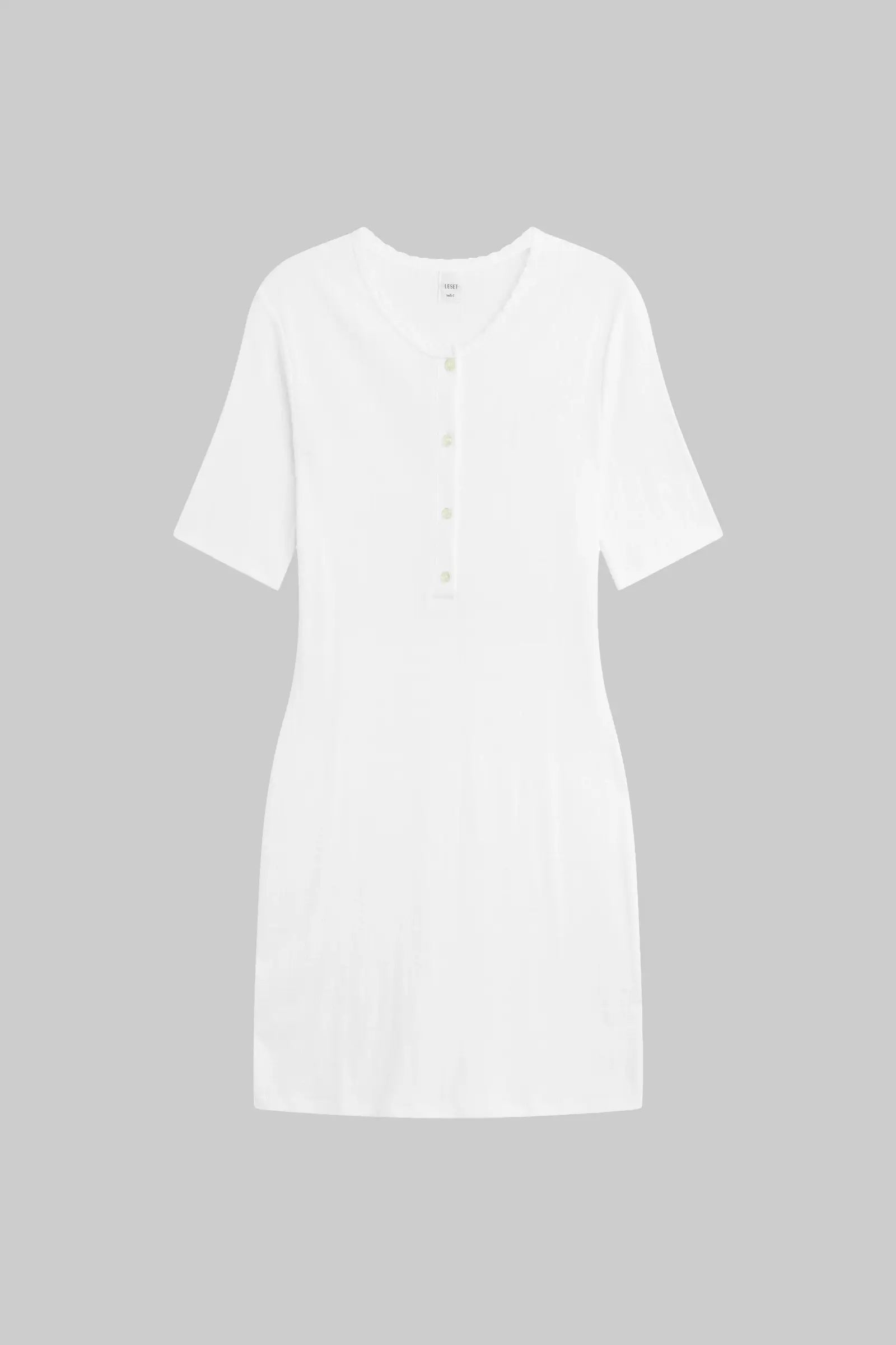 Pointelle Henley Mini Dress-2