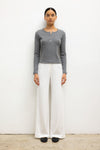 Pointelle Long Sleeve Henley