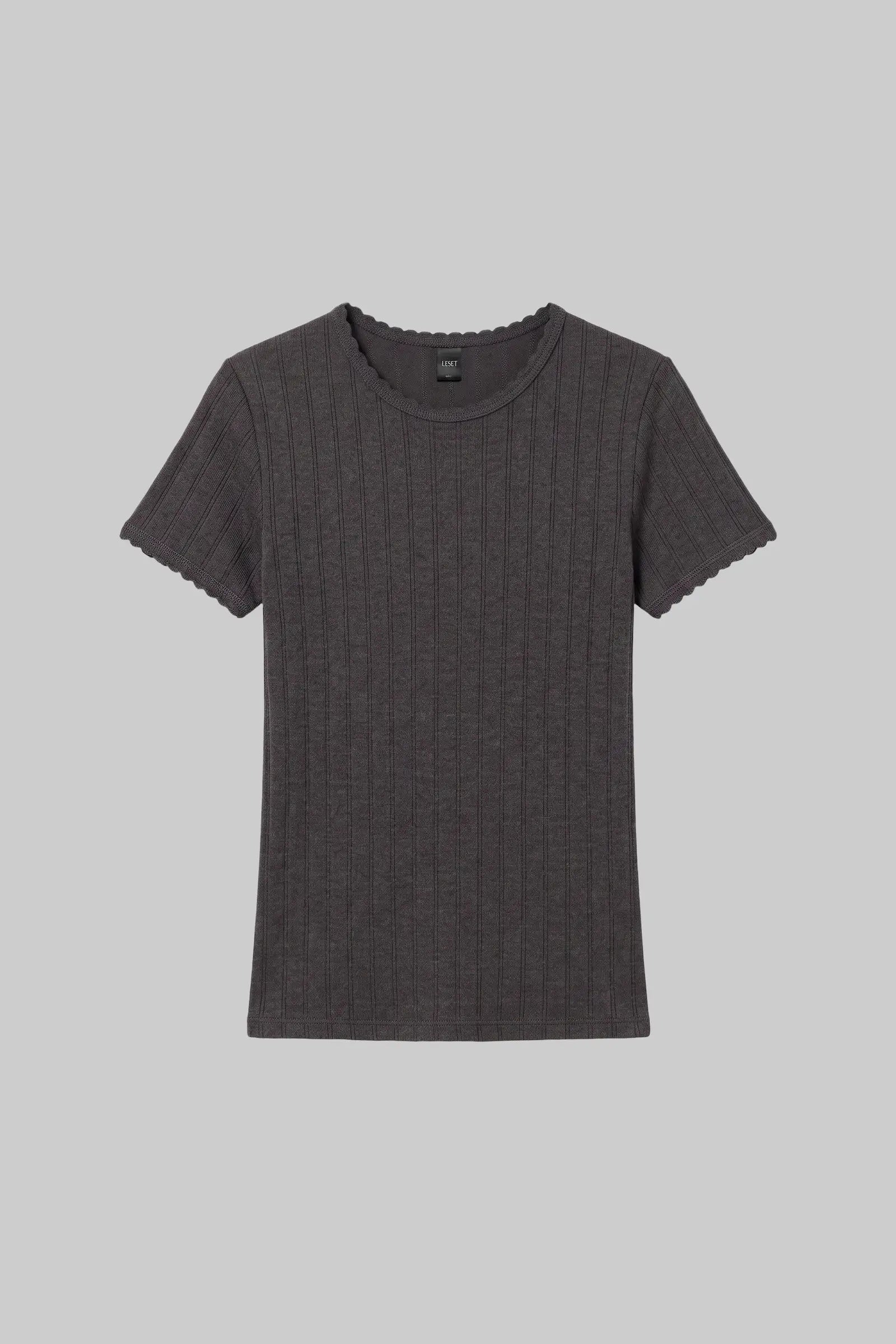 Pointelle Slim Fit Tee-2