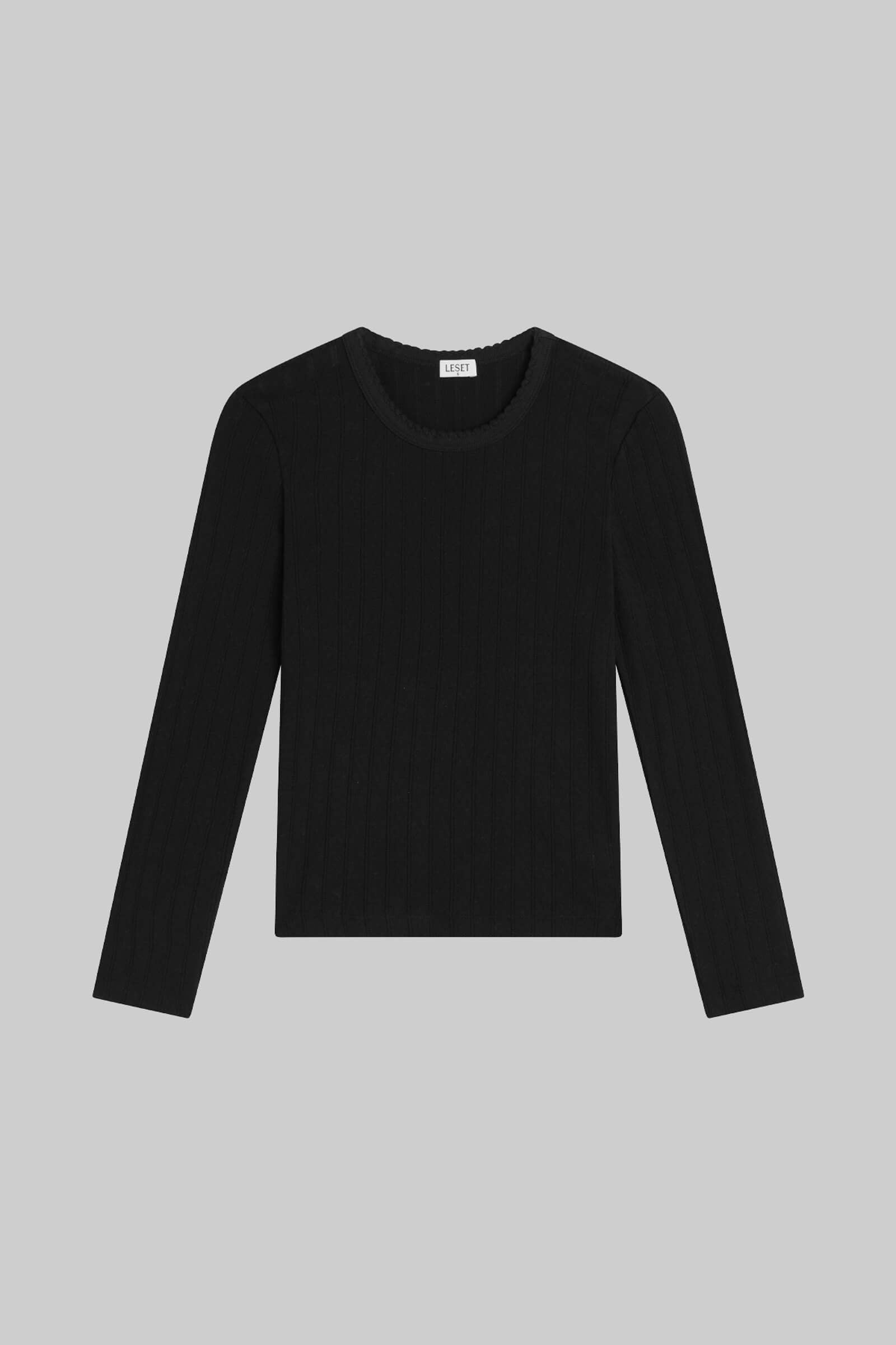 Pointelle Slim Fit Long Sleeve-2