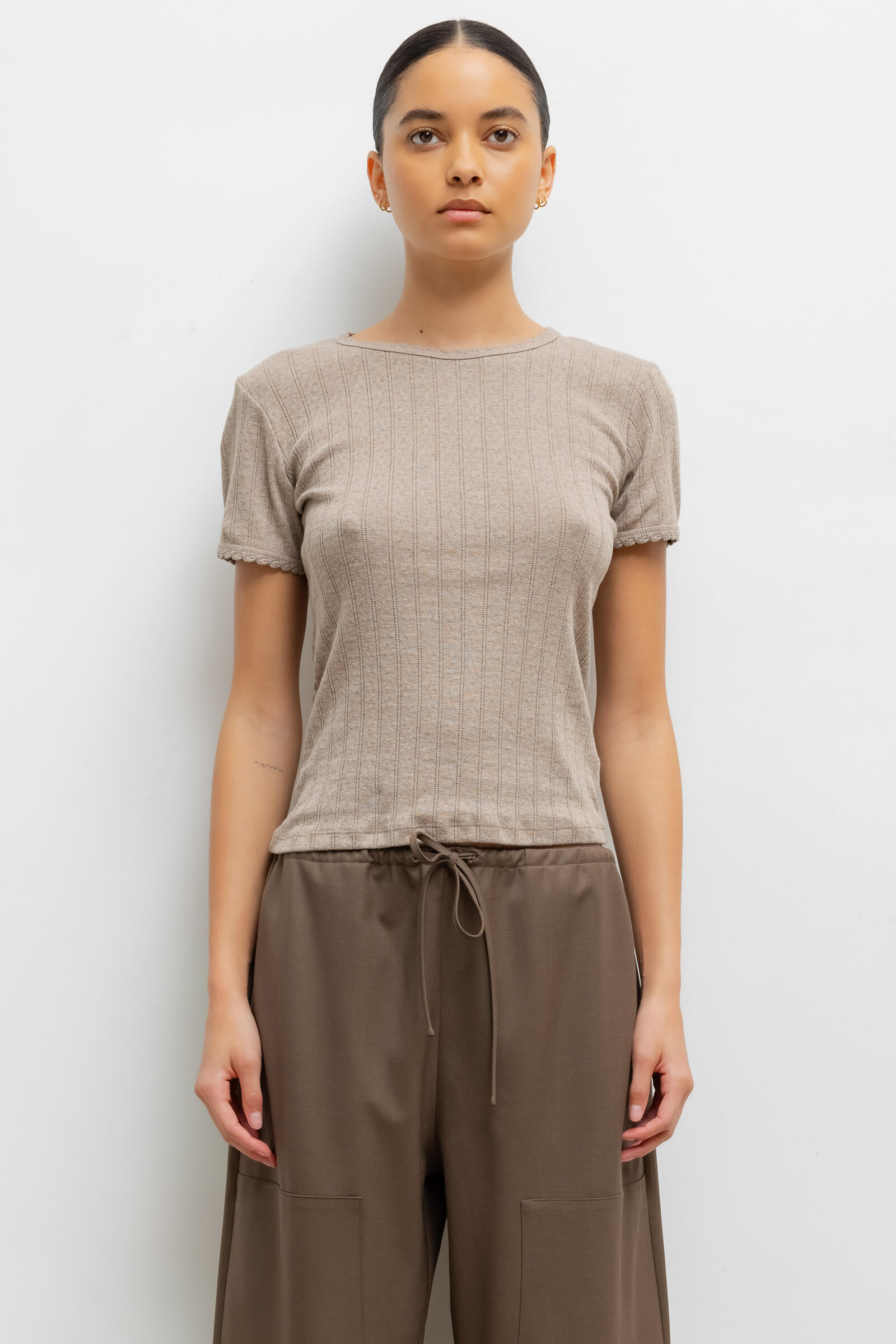 Pointelle Slim Fit Tee