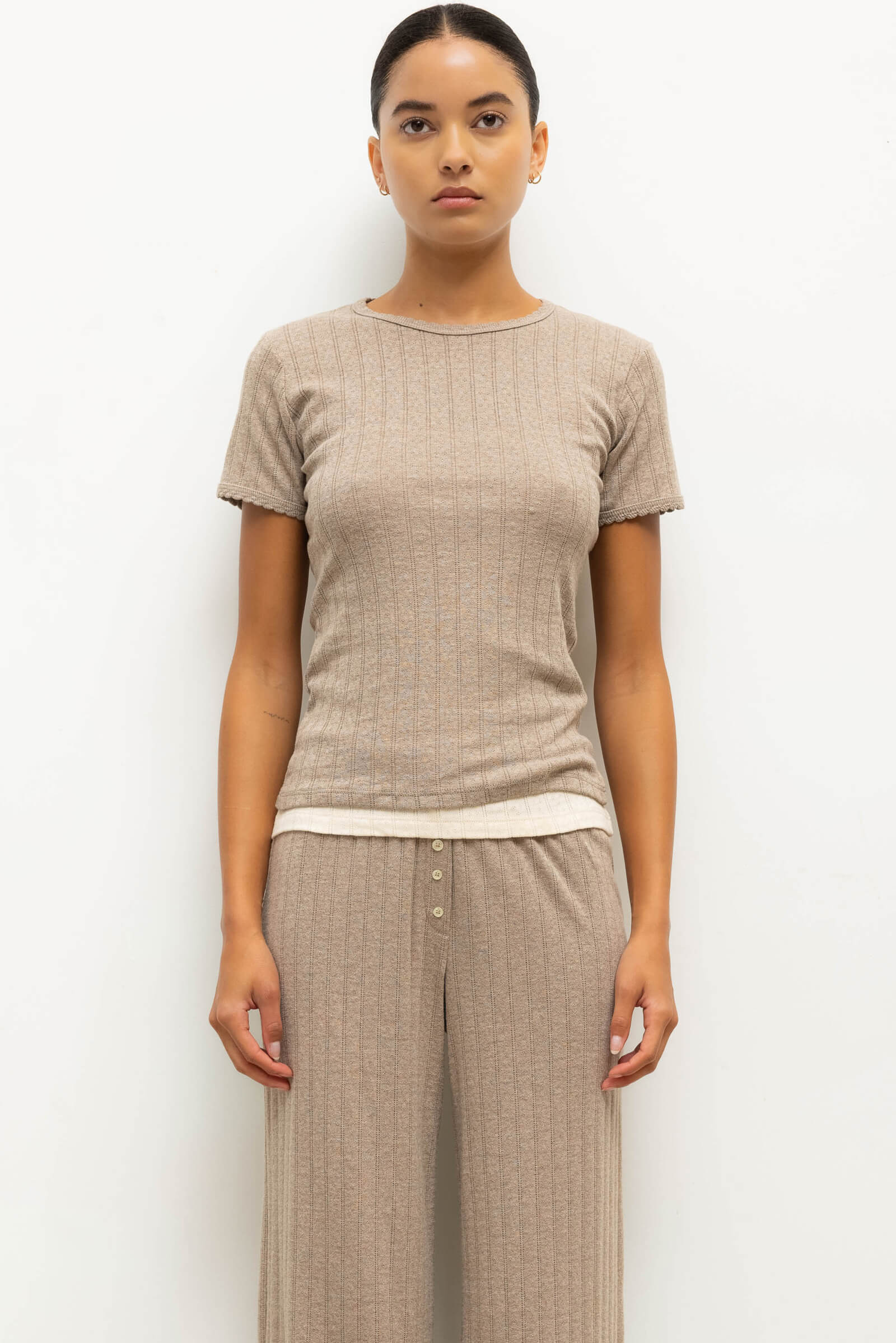Pointelle Slim Fit Tee