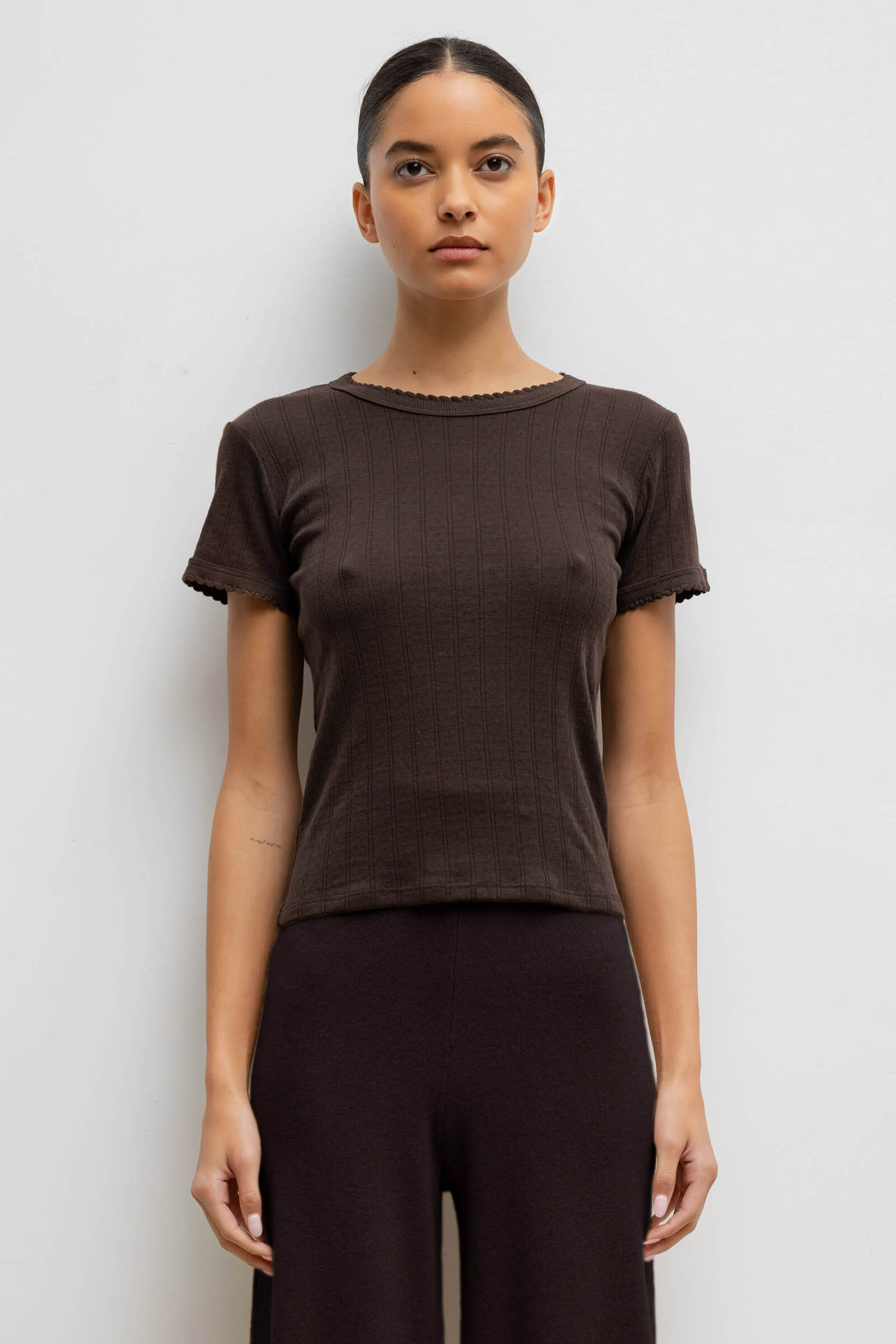 Pointelle Slim Fit Tee