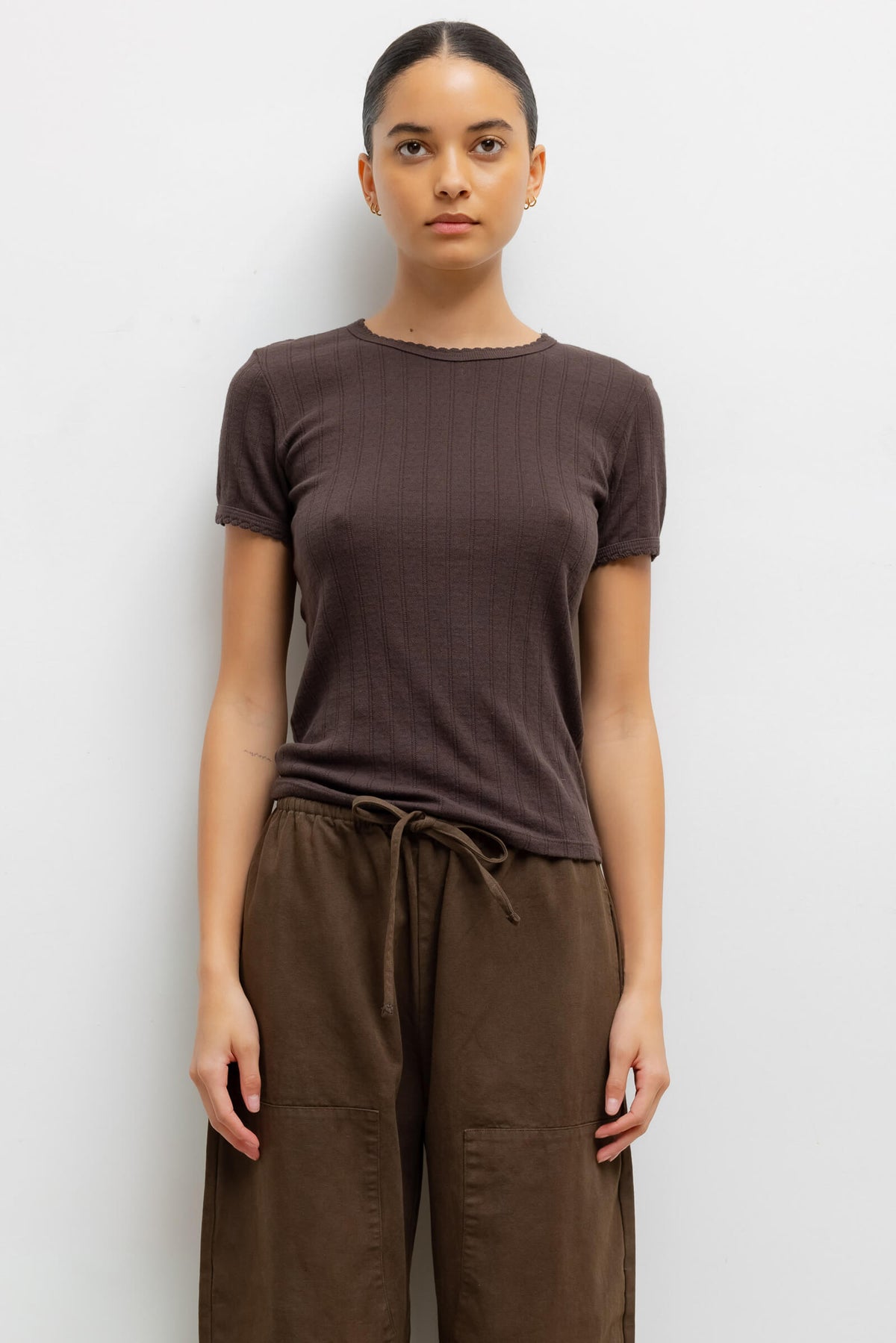Pointelle Slim Fit Tee