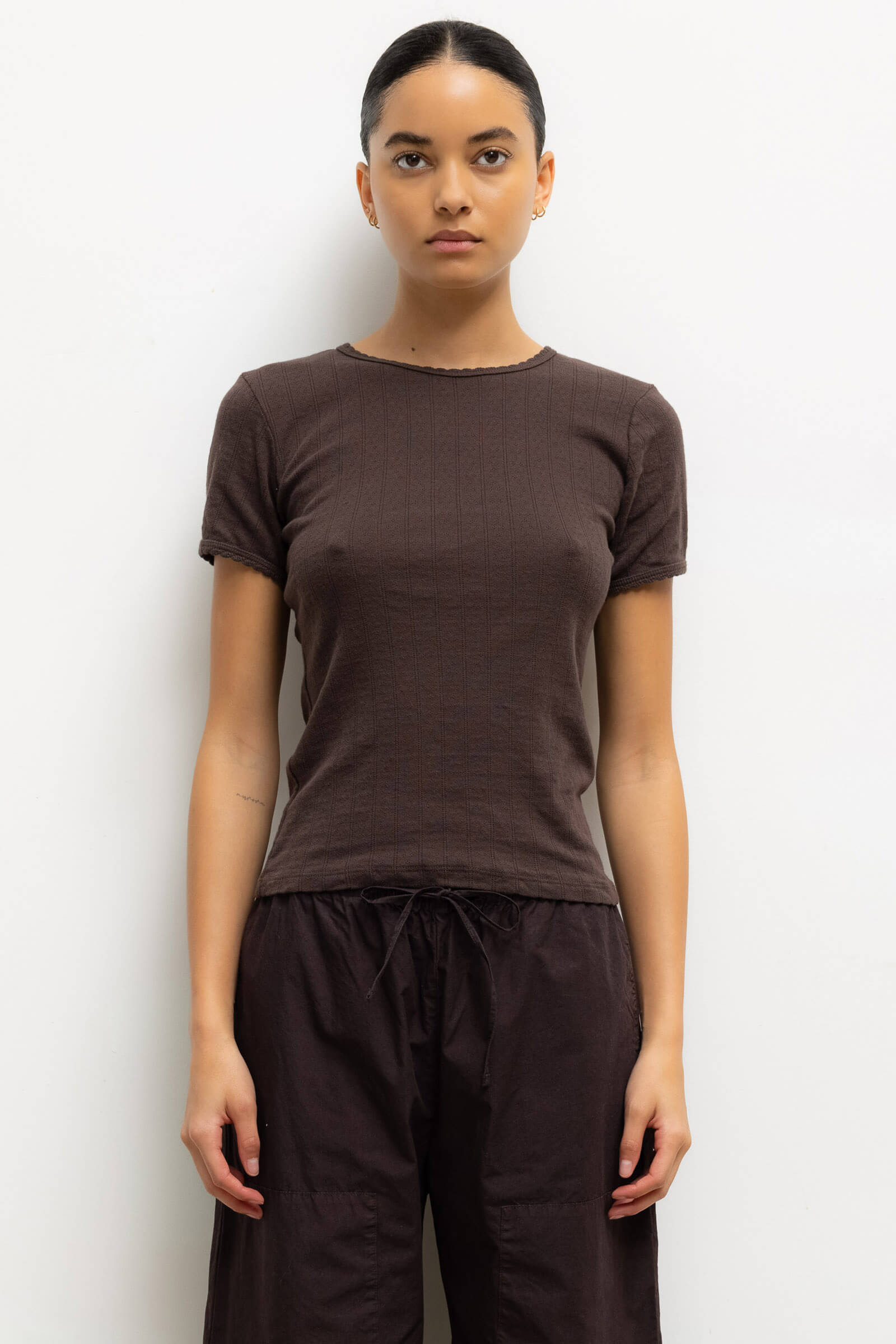 Pointelle Slim Fit Tee