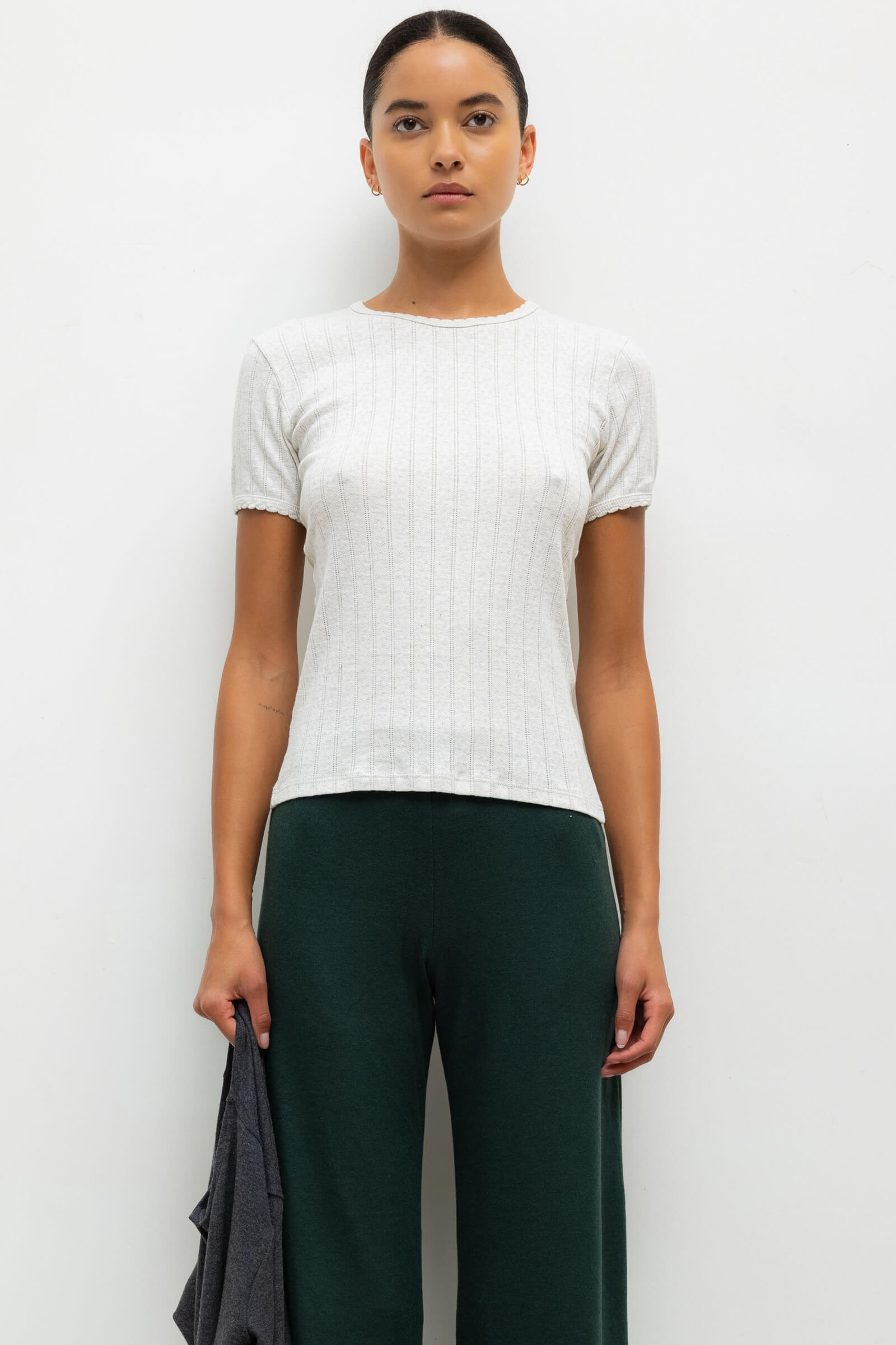 Pointelle Slim Fit Tee