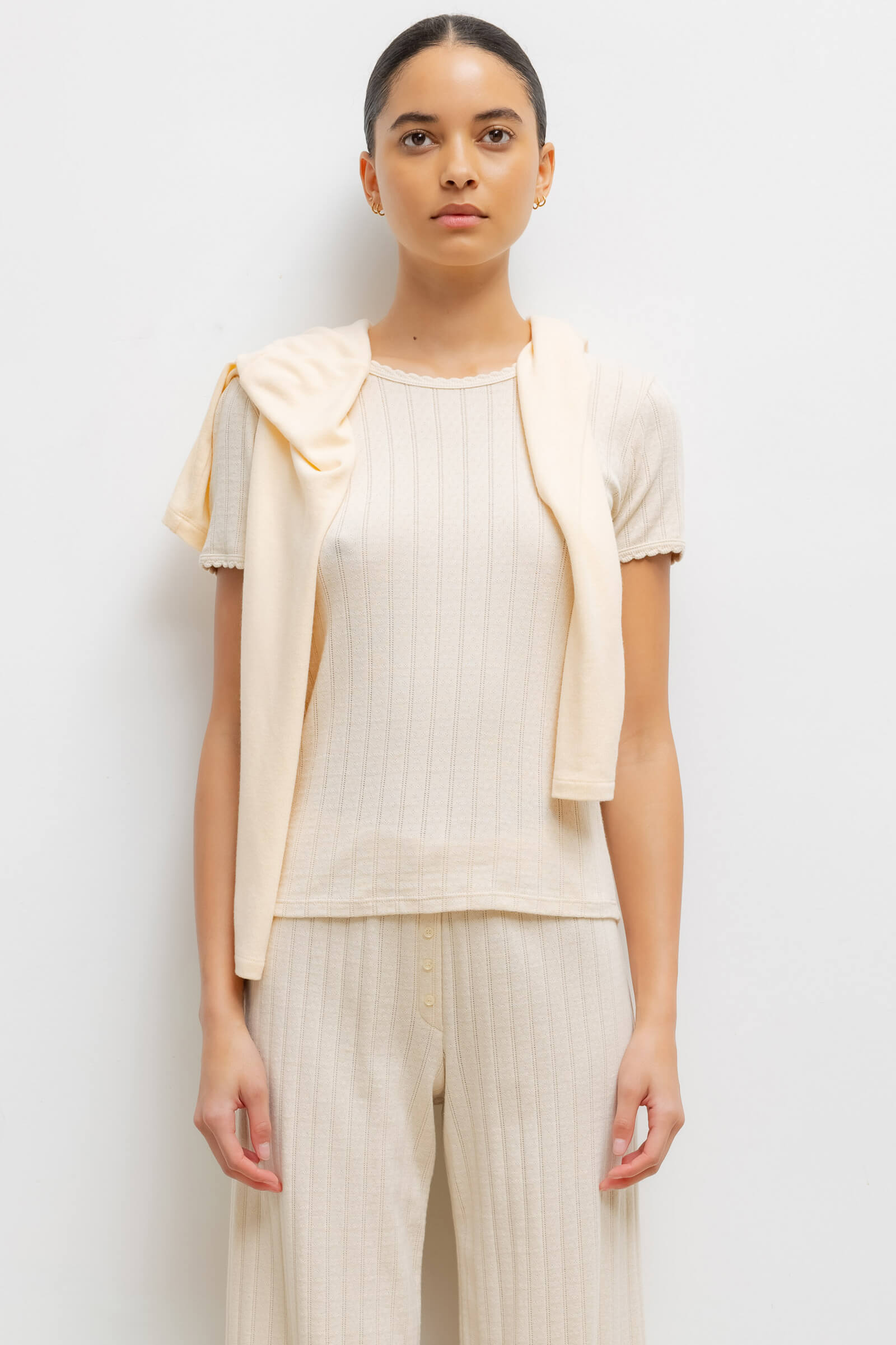 Pointelle Slim Fit Tee