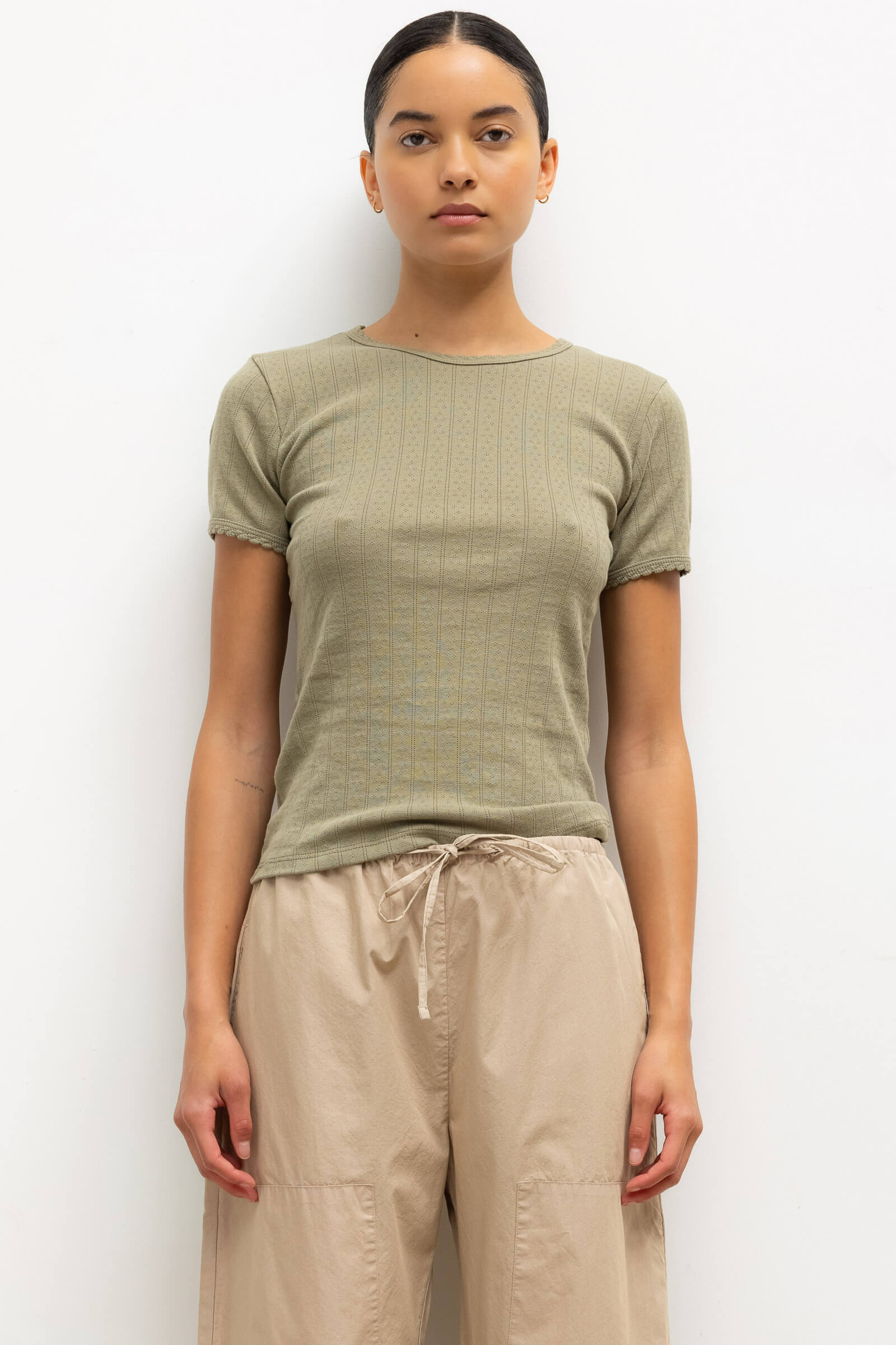 Pointelle Slim Fit Tee