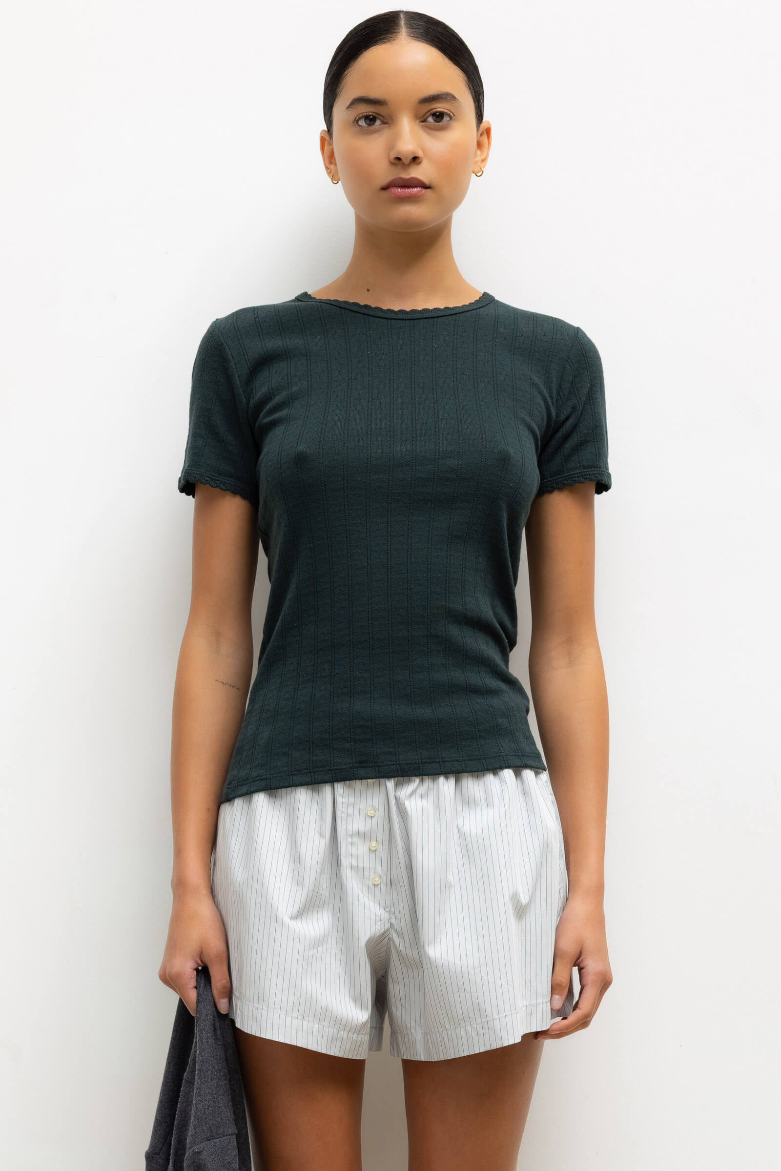 Pointelle Slim Fit Tee