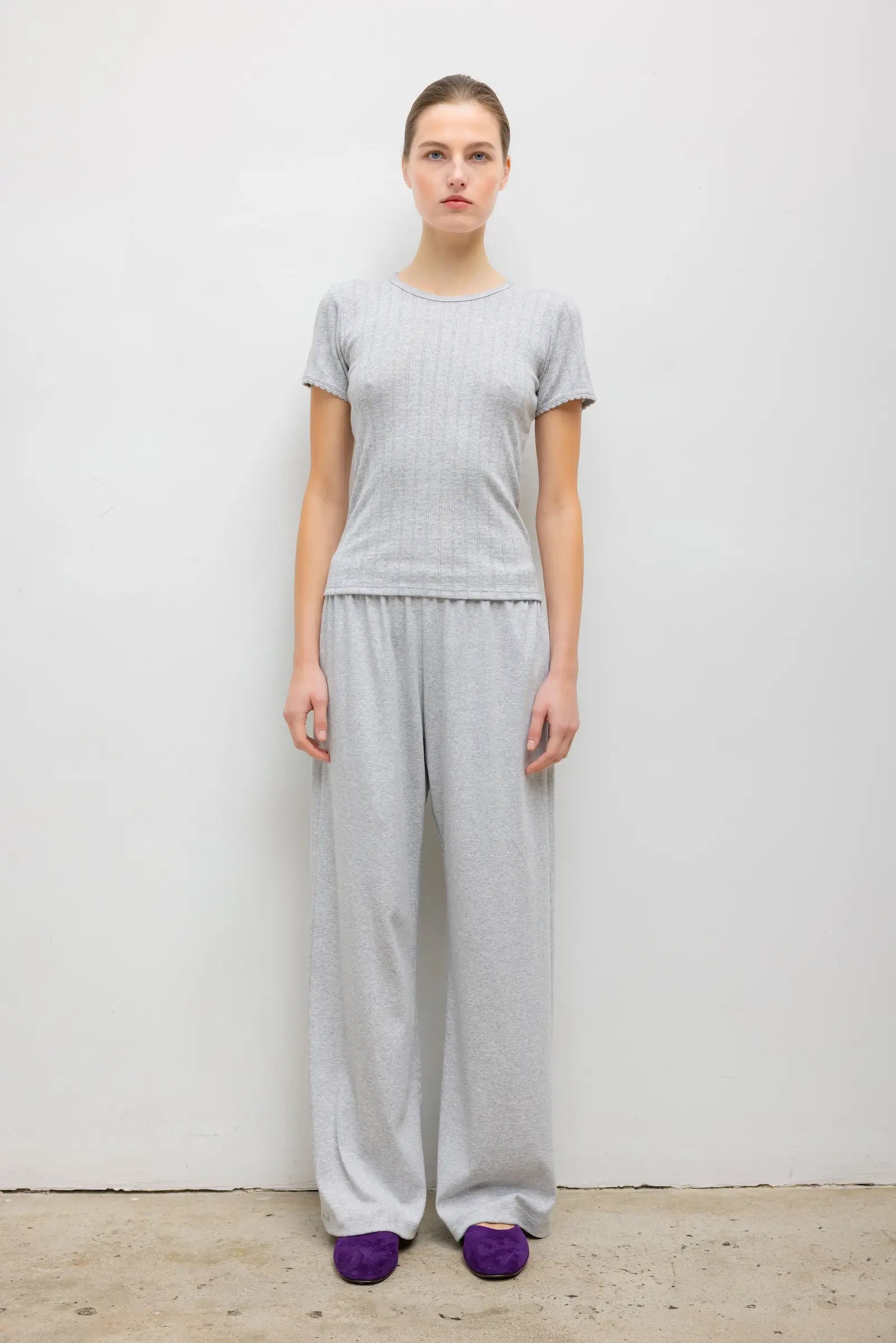 Pointelle Slim Fit Tee-2