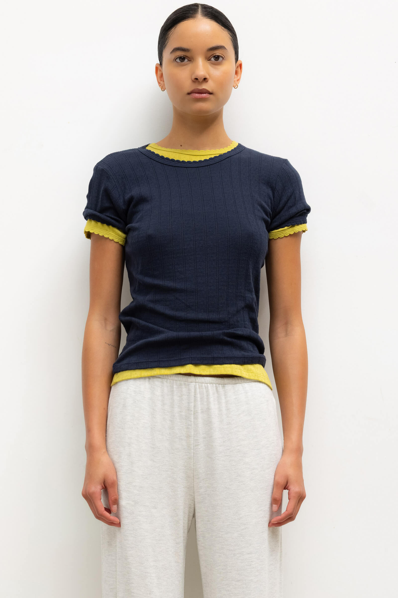 Pointelle Slim Fit Tee