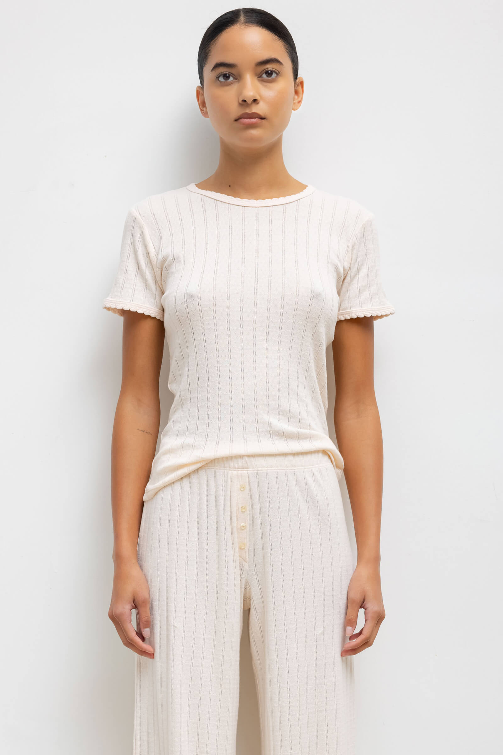 Pointelle Slim Fit Tee