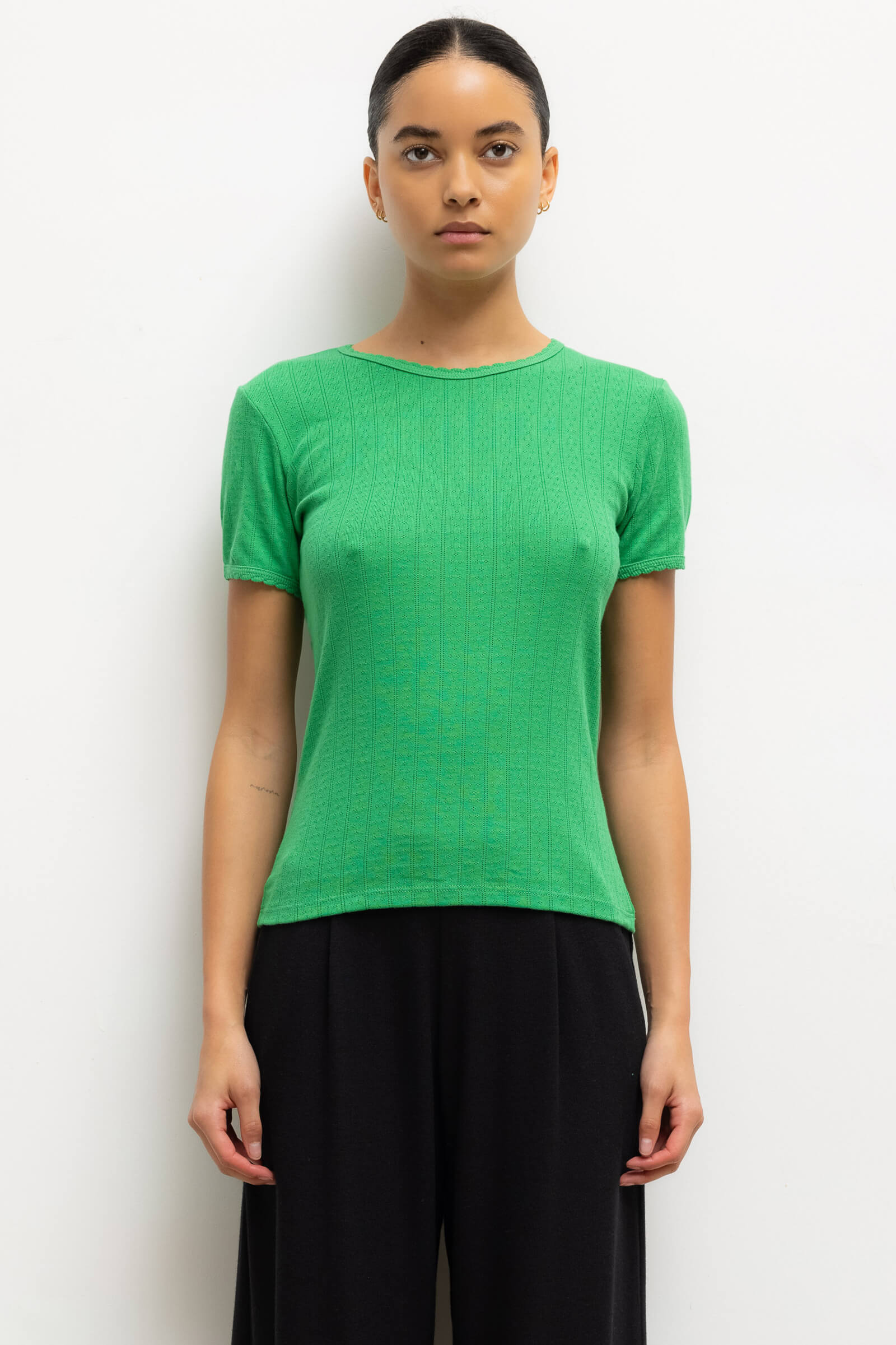Pointelle Slim Fit Tee