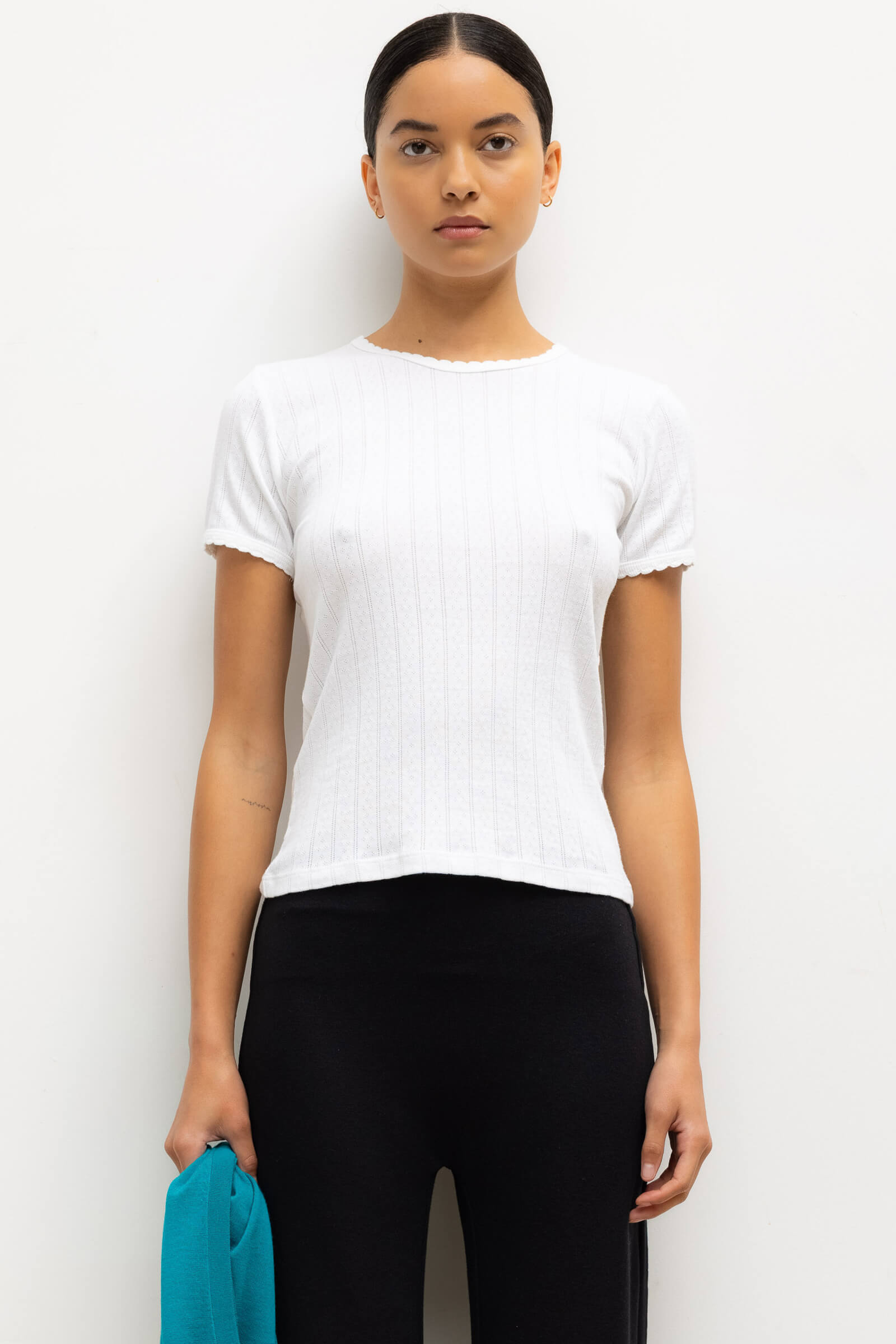 Pointelle Slim Fit Tee