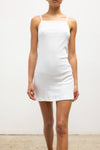 Pointelle Square Neck Mini Dress