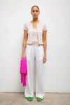 Pointelle Short Sleeve Cardigan