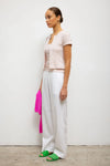 Pointelle Short Sleeve Cardigan