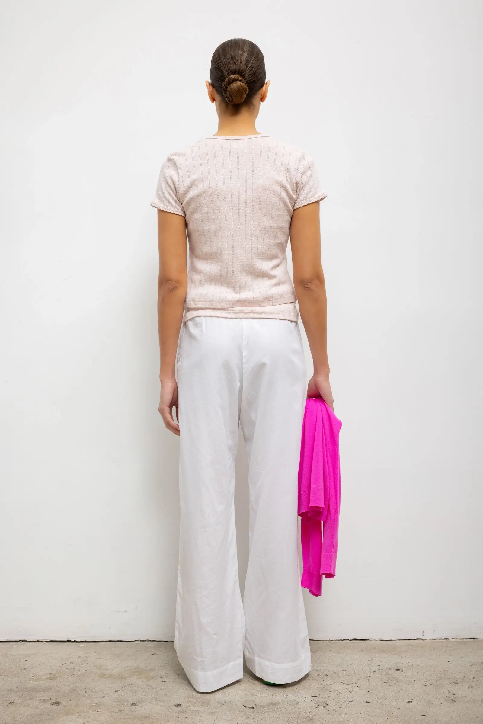Pointelle Short Sleeve Cardigan