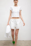 Pointelle Short Sleeve Cardigan