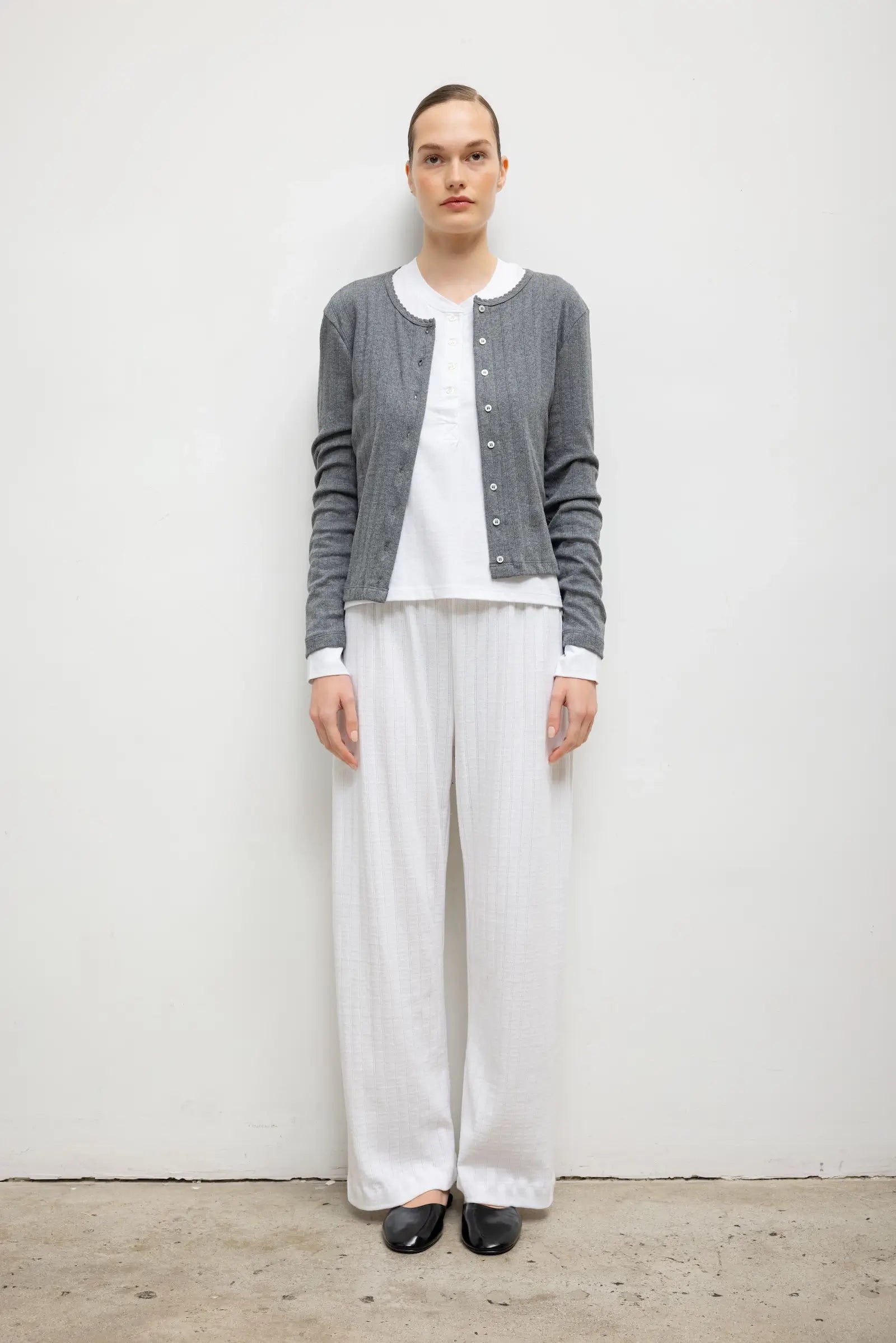 Pre-Order: Pointelle Wide Leg Pant