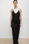 Rozzi V Neck Muscle Maxi Dress