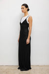Rozzi V Neck Muscle Maxi Dress