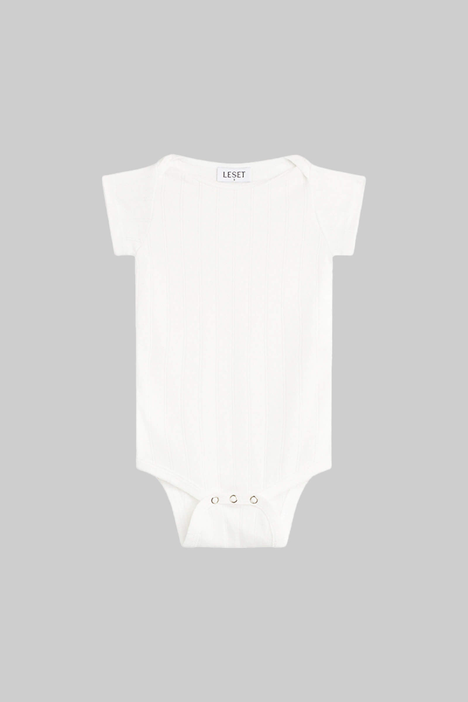 Pointelle Bebe Short Sleeve Onesie-2