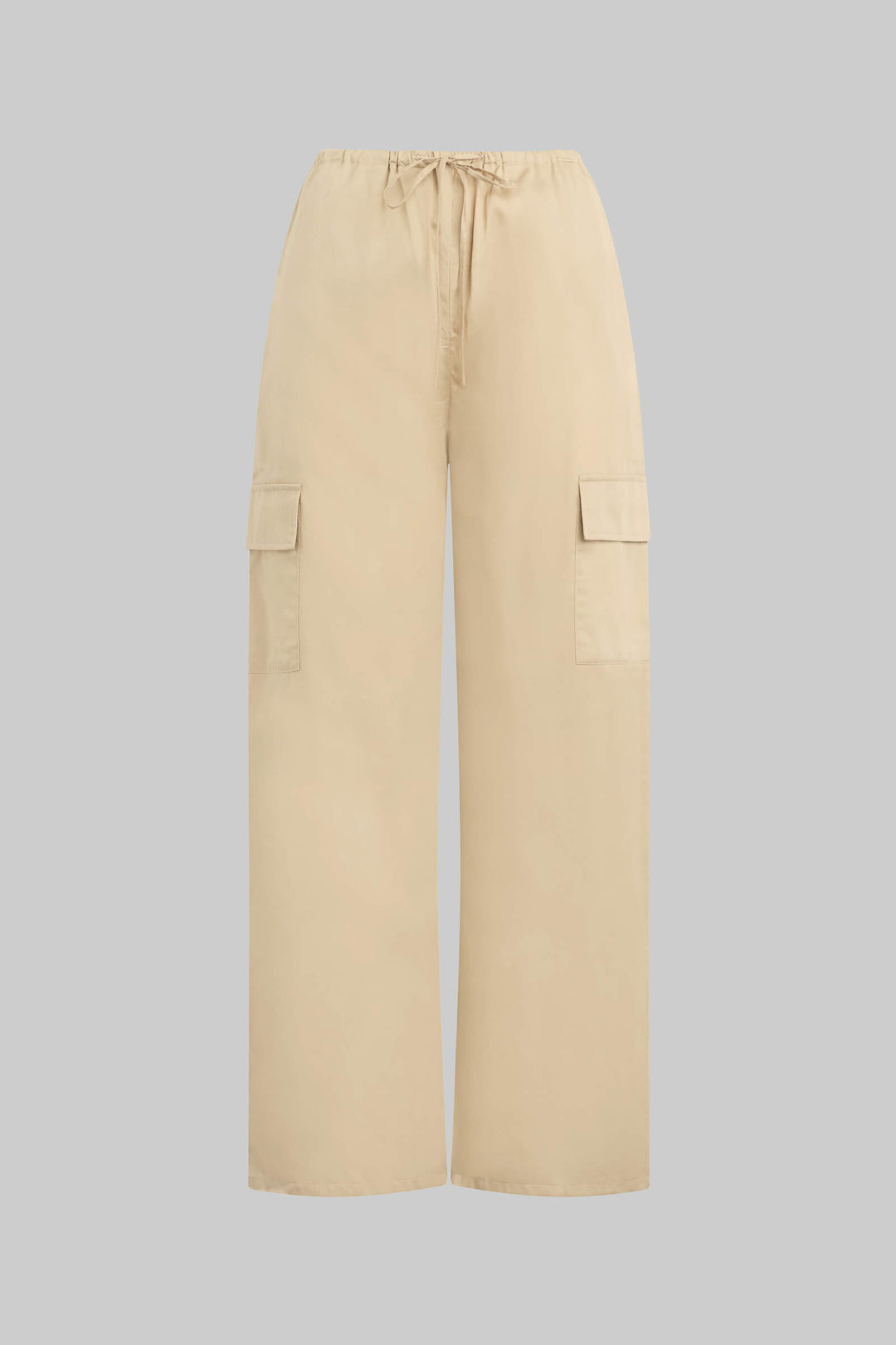 LESET Yoko Drawstring Pant in Ecru in Cotton