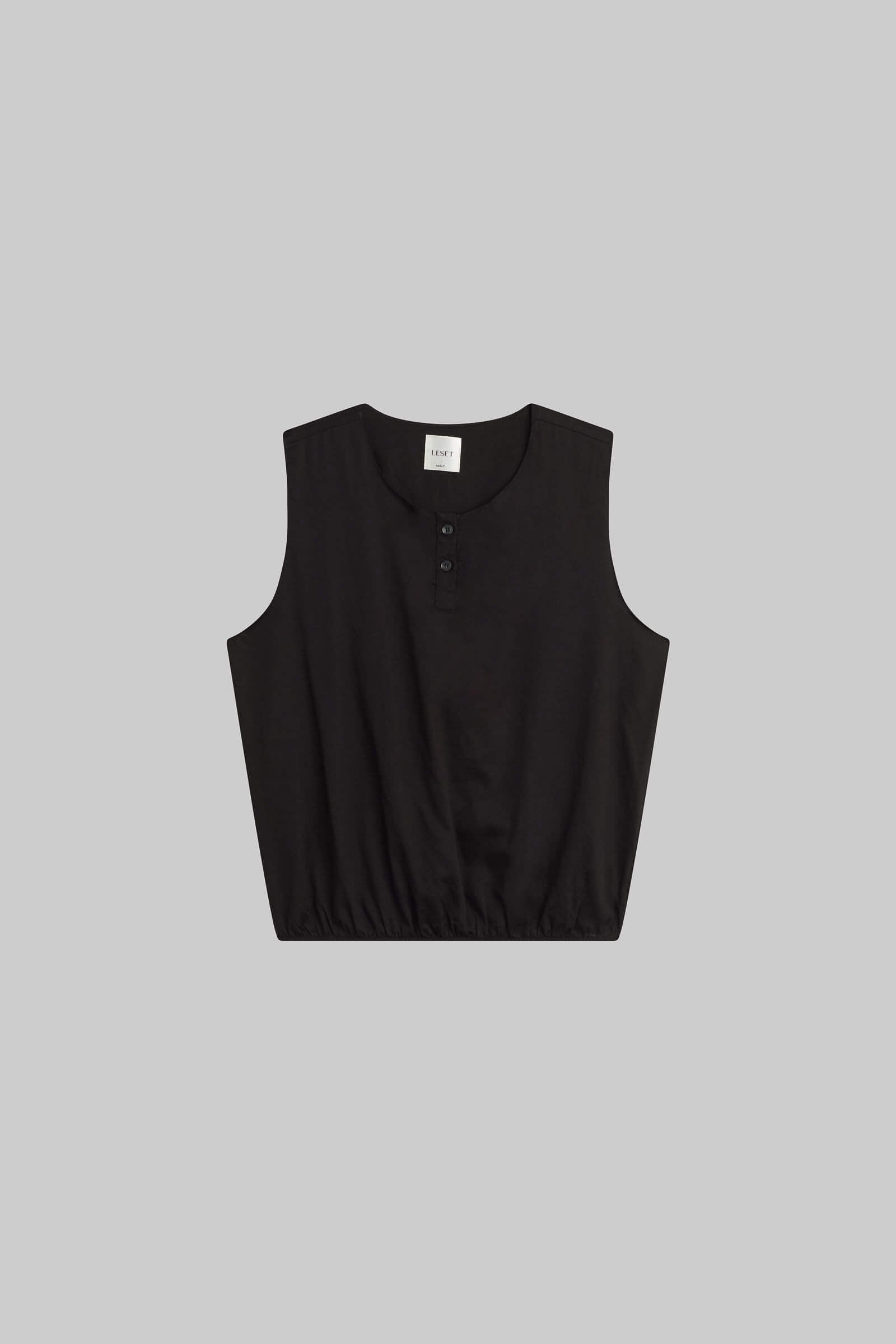 Yoko Sleeveless Button Blouson
