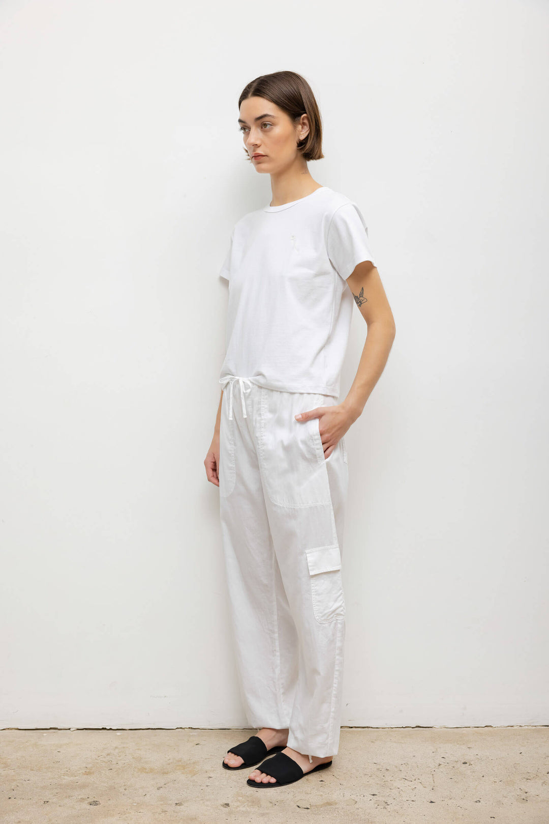 【COLOR iN ID】White washed cargo pants Moxam Low Rise Utility Cargo Pants White | Princess Polly USA