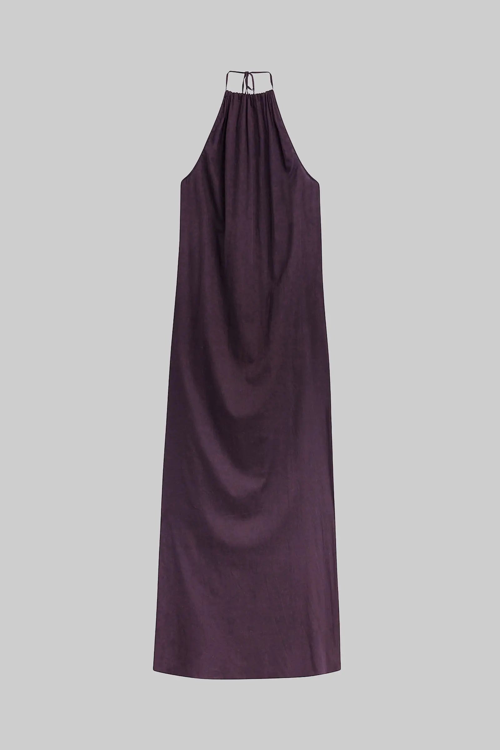 Yoko Halter Maxi Dress in Malbec in Cotton LESET Yoko Halter Maxi Dress in Malbec in Cotton LESET