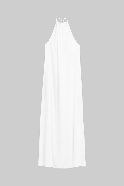 Leset Yoko Halter Maxi Dress in White in Cotton | Leset Leset Yoko Halter Maxi Dress in White in Cotton | Leset