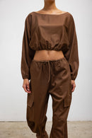 Yoko Long Sleeve Blouson Top