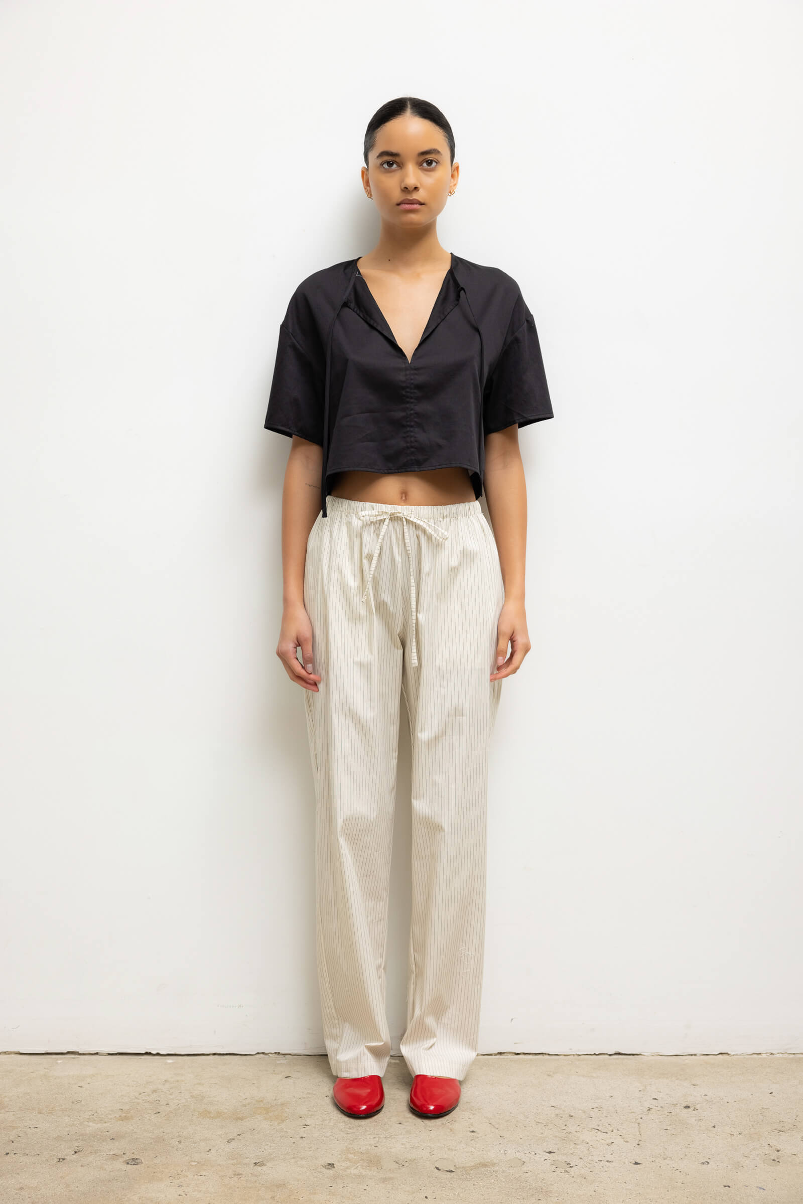 Yoko Short Sleeve Tie Top