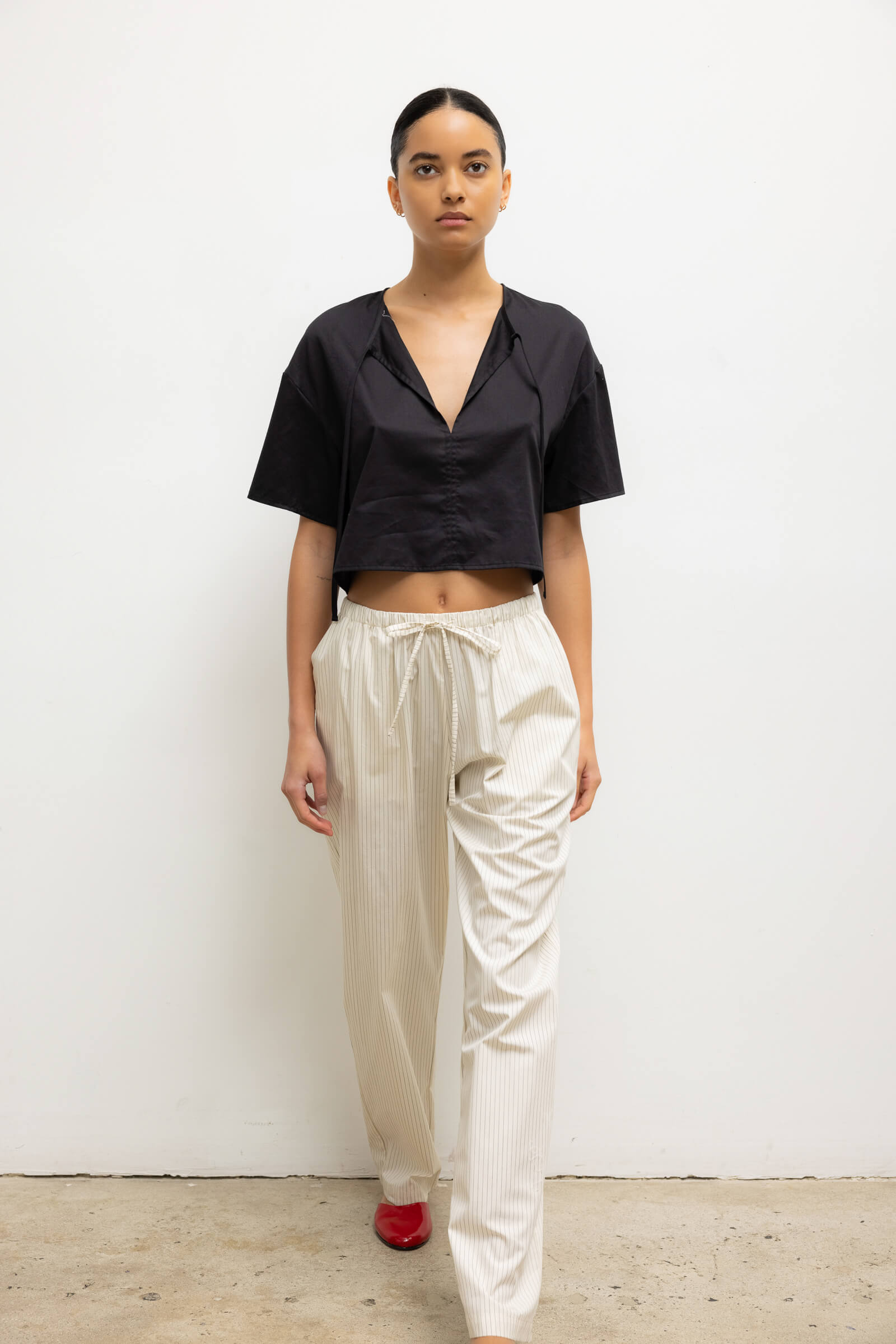 Yoko Short Sleeve Tie Top