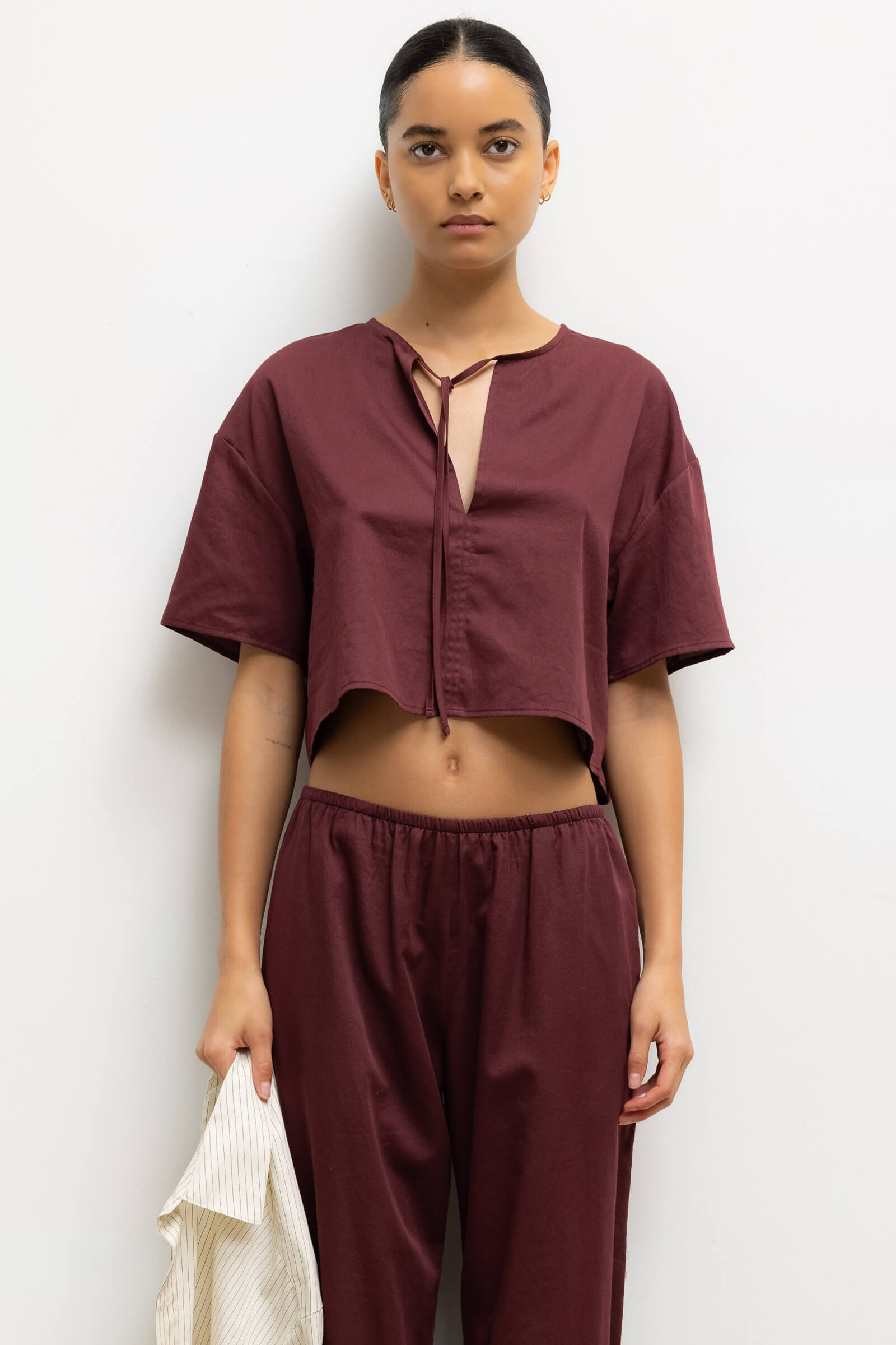 Yoko Short Sleeve Tie Top